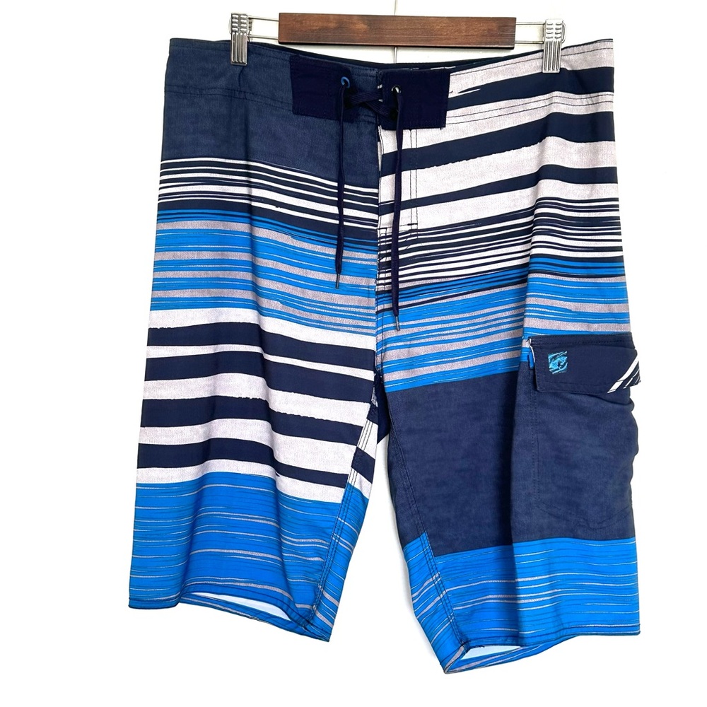 Banana Split B. Split Men’s Board Shorts Large Striped Lightweight Pocket Swim